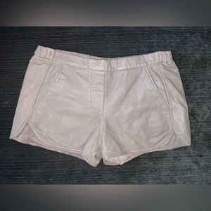 Beige leather Trina Turk shorts